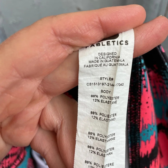 Fabletics Define Mid-Rise Crop Legging Heat Wave Print, size M - Picture 4 of 10